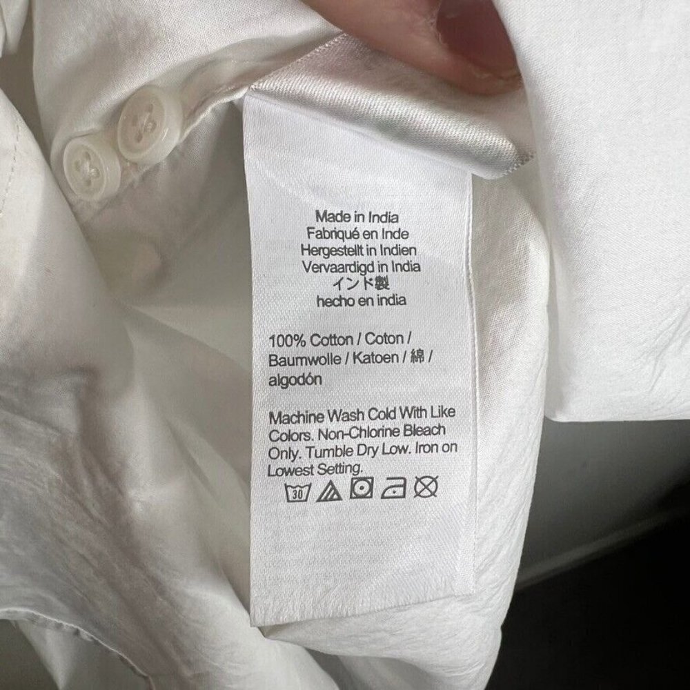 J.Crew $98 Petite Relaxed Fit Crisp Cotton Shirt Size P12 AW717 Monogrammed - Picture 6 of 7